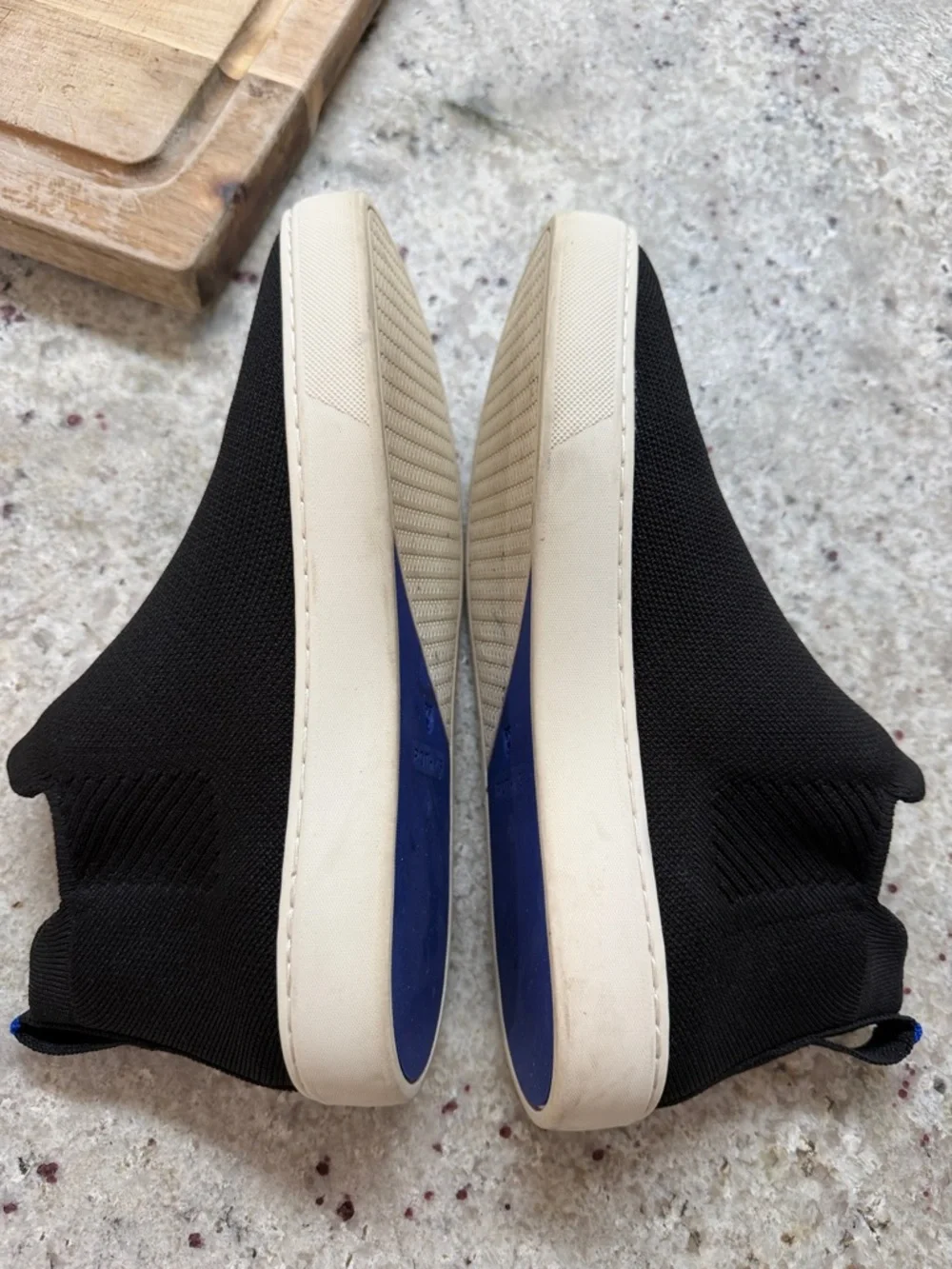 Rothy's The Chelsea Boot Knit Black High Top Knit Pull On Sneaker Shoes Size 9 - Picture 7 of 9